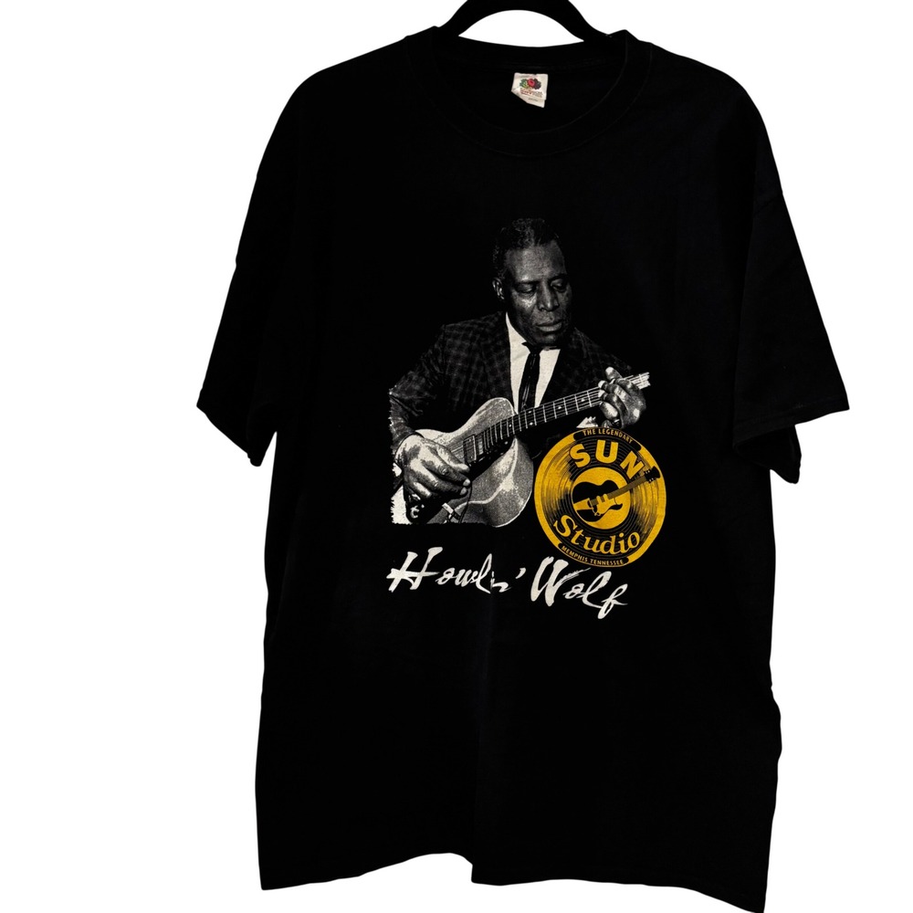 Howlin' Wolf Men's T-Shirt XL Black Blues Music Graphic Tee Memphis